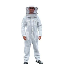 Laden Sie das Bild in den Galerie-Viewer, Oz Armour Double Layer Mesh Ventilated Beekeeping Suit With Fencing Veil + Free Round Brim Hat Veil UK OZ ARMOUR
