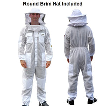 Cargar imagen en el visor de la galería, Oz Armour 3 Layer Mesh Ventilated Full Bee Suit With Fencing Veil + Free Extra Round Brim Hat UK OZ ARMOUR
