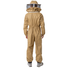 Afbeelding in Gallery-weergave laden, Oz Armour Khaki Poly Cotton Beekeeping Suit With Round Brim Hat UK OZ ARMOUR

