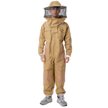Load image into Gallery viewer, Oz Armour Khaki Poly Cotton Beekeeping Suit With Round Brim Hat UK OZ ARMOUR
