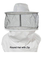 Laden Sie das Bild in den Galerie-Viewer, Oz Armour Round Hat Style Zippered Replacement Beekeeping Veil UK OZ ARMOUR

