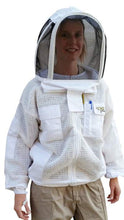 Cargar imagen en el visor de la galería, Oz Armour 3 Layer Mesh Ventilated Beekeeping Jacket With Fencing Veil UK OZ ARMOUR
