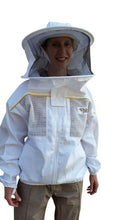 Load image into Gallery viewer, Oz Armour Poly Cotton Semi Ventilated Beekeeping Jacket With Round Hat Veil UK OZ ARMOUR
