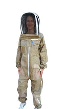 Carica l&#39;immagine nel visualizzatore di Gallery, Oz Armour Khaki Poly Cotton Beekeeping Suit With Fencing Veil UK OZ ARMOUR

