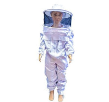Cargar imagen en el visor de la galería, Oz Armour White Poly Cotton Beekeeping Suit For Kids UK OZ ARMOUR
