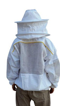 Carica l&#39;immagine nel visualizzatore di Gallery, Oz Armour Poly Cotton Semi Ventilated Beekeeping Jacket With Round Hat Veil UK OZ ARMOUR
