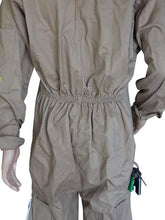 Cargar imagen en el visor de la galería, Oz Armour Khaki Poly Cotton Beekeeping Suit With Fencing Veil UK OZ ARMOUR
