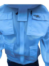 Cargar imagen en el visor de la galería, Oz Armour Double Layer Mesh Ventilated Beekeeping Jacket With Fencing Veil UK OZ ARMOUR
