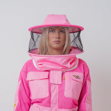 Charger l&#39;image dans la galerie, PINK OZ ARMOUR 3 Layer Mesh Ventilated Beekeeping Suit With Round Hat Veil OZ ARMOUR
