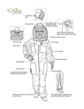 Carica l&#39;immagine nel visualizzatore di Gallery, Oz Armour Double Layer Mesh Ventilated Beekeeping Suit With Fencing Veil UK OZ ARMOUR
