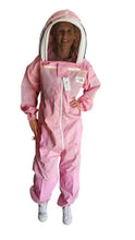 Cargar imagen en el visor de la galería, Oz Armour Pink Poly Cotton Semi Ventilated Beekeeping Suit With Fencing Veil UK OZ ARMOUR
