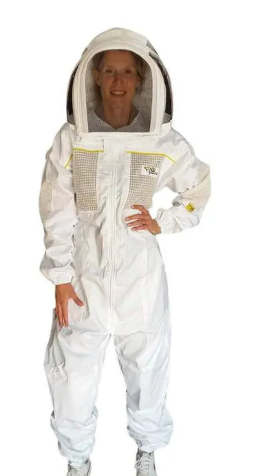 Oz Armour Poly Cotton Semi Ventilated Beekeeping Suit With Fencing Veil UK OZ ARMOUR