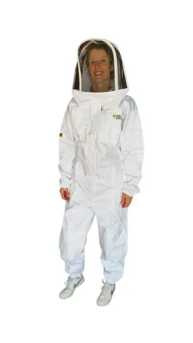 Oz Armour Pre Shrunk Poly Cotton Beekeeping Suit With Fencing Veil UK OZ ARMOUR
